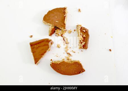 Erdnussbutter und verschiedene Nüsse Cookie, knusprige Snack oder Frühstück Lebensmittel. Probiotische Lebensmittel ohne Zucker hinzugefügt und mit gut freundlichen Bakterien. Stockfoto