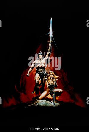 ARNOLD SCHWARZENEGGER, SANDAHL BERGMAN, Conan der Barbar, 1982 Stockfoto