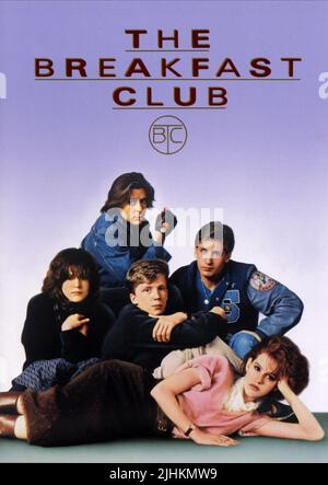 JUDD NELSON, Ally Sheedy, ANTHONY MICHAEL HALL, Emilio Estevez, Molly Ringwald, BREAKFAST CLUB, 1985 Stockfoto