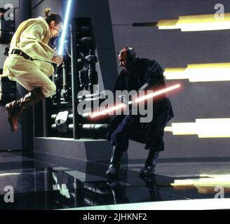 EWAN MCGREGOR, Ray Park, Star Wars: Episode I - Die Dunkle Bedrohung, 1999 Stockfoto