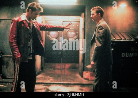 BRAD PITT, Edward Norton, FIGHT CLUB, 1999 Stockfoto