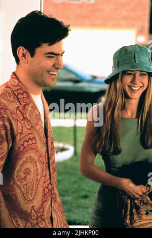 RON LIVINGSTON, JENNIFER ANISTON, BÜROFLÄCHEN, 1999 Stockfoto