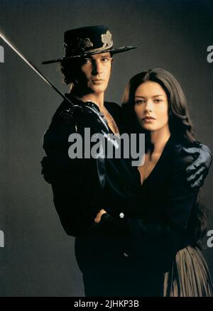 ANTONIO BANDERAS, CATHERINE ZETA - JONES, DIE MASKE DES ZORRO, 1998 Stockfoto