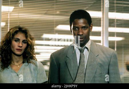 JULIA ROBERTS, Denzel Washington, der Pelikan kurze, 1993 Stockfoto