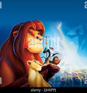 SIMBA, NALA, RAFIKI, Timon und Pumbaa, DER KÖNIG DER LÖWEN, 1994 Stockfoto