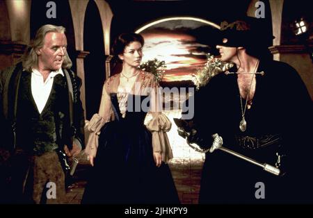 ANTHONY HOPKINS, CATHERINE ZETA - JONES, Antonio Banderas, DIE MASKE DES ZORRO, 1998 Stockfoto