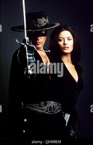 ANTONIO BANDERAS, CATHERINE ZETA - JONES, DIE MASKE DES ZORRO, 1998 Stockfoto