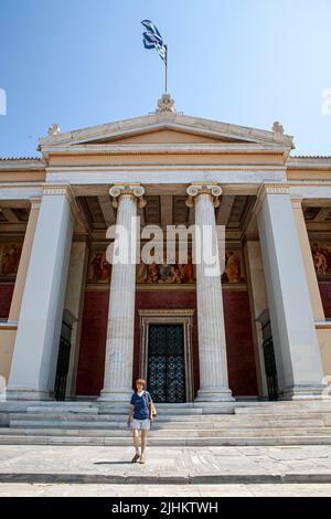 Nationales Archäologisches Museum, traditionelle Architektur, Athen, Griechenland Stockfoto