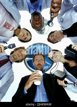 HUGH LAURIE, Jennifer Morrison, Robert SEAN LEONARD, OMAR EPPS, Jesse Spencer, Lisa Edelstein, HOUSE M.D., 2004 Stockfoto