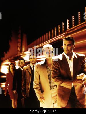 JULIA ROBERTS, Andy Garcia, Matt Damon, Brad Pitt, George Clooney, OCEAN'S ELEVEN, 2001 Stockfoto