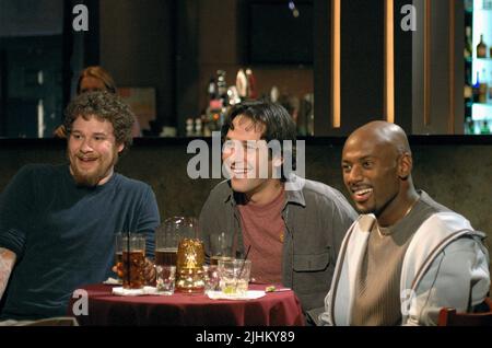 SETH ROGEN, Paul Rudd, Romany Malco, das 40 Jahre alte Jungfrau, 2005 Stockfoto