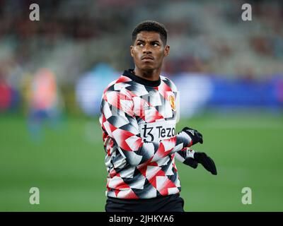 Melbourne, Australien, 19. Juli 2022. Marcus Rashford von Manchester United vor der Vorsaison Friendly vs Crystal Palace am Melbourne Cricket Ground (MCG) am 19. Juli 2022. Kredit: Corleve/Alamy Stock Photo Stockfoto