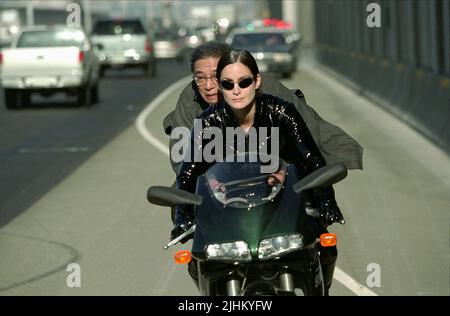 RANDALL DUK KIM, CARRIE-ANNE MOSS, DIE MATRIX RELOADED, 2003 Stockfoto