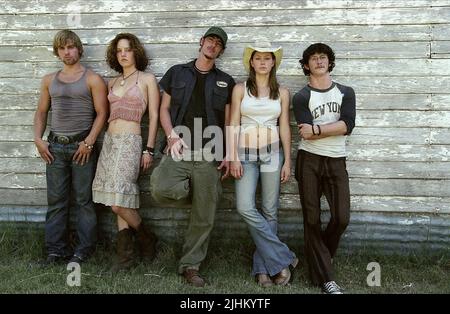 MIKE VOGEL, ERICA LEERHSEN, Eric Balfour, Jessica Biel, ERICA LEERHSEN, das Texas Chainsaw Massacre, 2003 Stockfoto