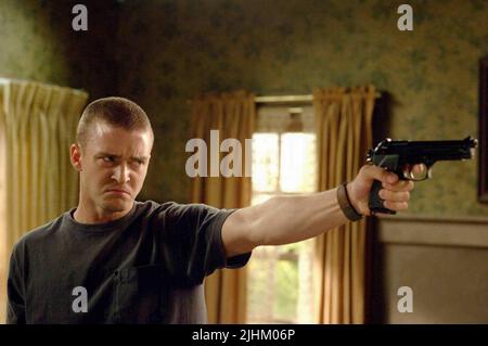 JUSTIN TIMBERLAKE, SCHWARZES SCHLANGENSTÖHNEN, 2006 Stockfoto