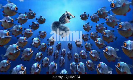 SCRAT, Piranha fischen, EISZEIT: Die KERNSCHMELZE, 2006 Stockfoto