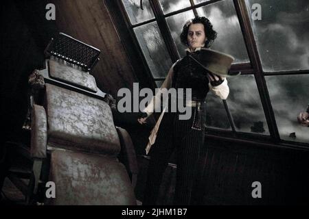 JOHNNY DEPP SWEENEY TODD: DER DÄMON BARBIER der Fleet Street, 2007 Stockfoto