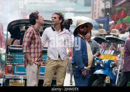 ED HELMS, Bradley Cooper, Zach Galifianakis, den Kater TEIL II, 2011 Stockfoto