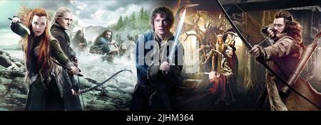 LILLY, BLOOM, ARMITAGE, FREEMAN, PACE, EVANS, THE HOBBIT: THE DESOLATION OF SMAUG, 2013 Stockfoto