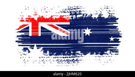 Künstlerische Zeichnung Malerei der Flagge Stockfoto