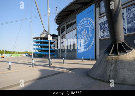 Manchester, Großbritannien. 18.. Juli 2022. Manchester, Großbritannien, Juli 18. 2022: Etihad Stadium of Manchester City, Manchester, England (Sven Beyrich/SPP) Quelle: SPP Sport Press Foto. /Alamy Live News Stockfoto