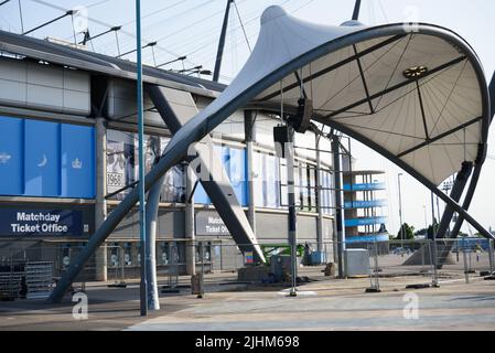 Manchester, Großbritannien. 18.. Juli 2022. Manchester, Großbritannien, Juli 18. 2022: Etihad Stadium of Manchester City, Manchester, England (Sven Beyrich/SPP) Quelle: SPP Sport Press Foto. /Alamy Live News Stockfoto