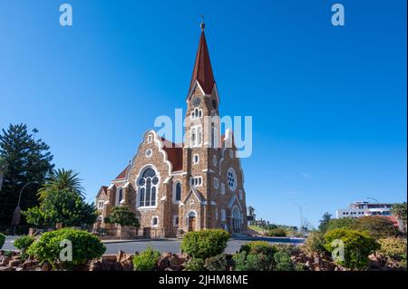 Christ Church in Windhoek, Namibia an einem sonnigen Tag Stockfoto