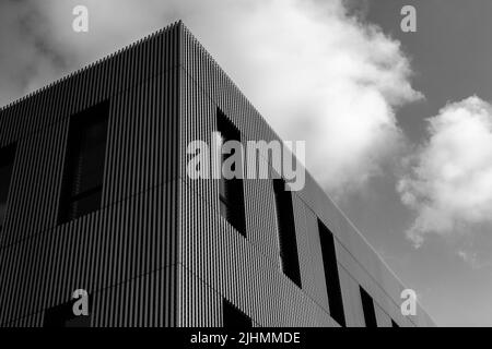 Abstrakter Rand eines Gebäudes auf dem Campus von osnabruecks westerberg Stockfoto