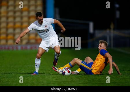 Mansfield, Großbritannien. 19.. Juli 2022. Jack Robinson #19 von Sheffield United in Mansfield, Vereinigtes Königreich am 7/19/2022. (Foto von Ben Early/News Images/Sipa USA) Quelle: SIPA USA/Alamy Live News Stockfoto