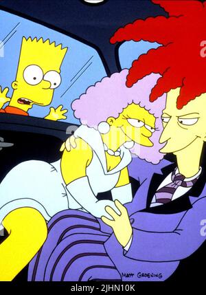 BART SIMPSON, TANTE SELMA, SIDESHOW BOB, THE SIMPSONS : SAISON 3, 1991 Stockfoto