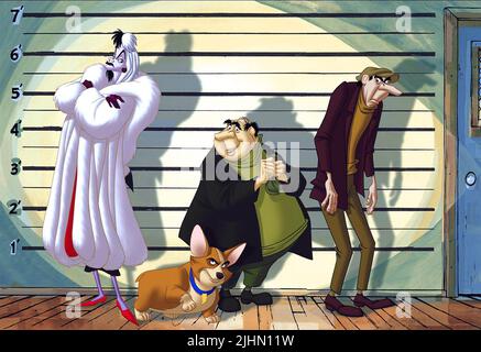 CRUELLA DE VIL, Blitz, Horace, Jasper, 101 DALMATIANS II: PATCH'S LONDON ADVENTURE, 2003 Stockfoto