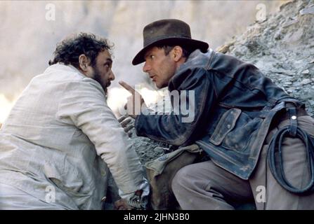 JOHN RHYS - Davies, Harrison Ford, INDIANA JONES UND DER LETZTE KREUZZUG, 1989 Stockfoto