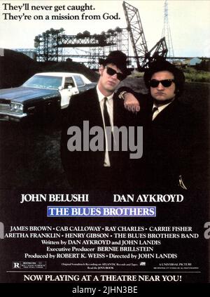 DAN AYKROYD, John BELUSHI POSTER, die Blues Brothers, 1980 Stockfoto