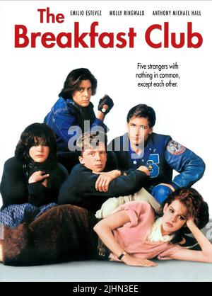 JUDD NELSON, Ally Sheedy, ANTHONY MICHAEL HALL, Emilio Estevez, Molly Ringwald, BREAKFAST CLUB, 1985 Stockfoto