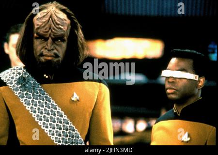 MICHAEL DORN, LEVAR BURTON, STAR TREK: THE NEXT GENERATION, 1987 Stockfoto