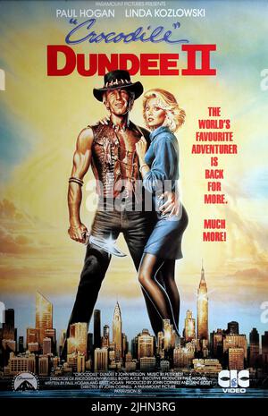 PAUL HOGAN, LINDA KOZLOWSKI, Plakat, CROCODILE DUNDEE II, 1988 Stockfoto