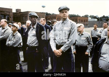 TIM ROBBINS, Morgan Freeman, die Shawshank Abzahlung, 1994 Stockfoto