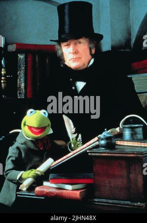 KERMIT der Frosch, Michael Caine, der MUPPET CHRISTMAS CAROL, 1992 Stockfoto