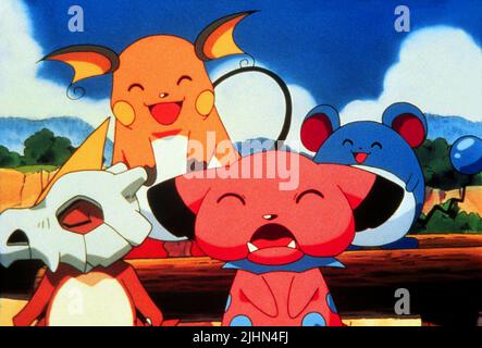 CUBONE, RAICHU, SNUBBLE, MARRILL, Pokemon: DER ERSTE FILM-mewtu Strikes Back, 1998 Stockfoto