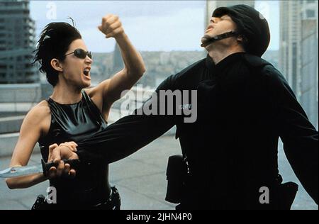 CARRIE-ANNE MOSS, DIE MATRIX, 1999 Stockfoto