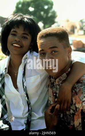 NIA LONG, Cuba Gooding jr., BOYZ N DER HAUBE, 1991 Stockfoto