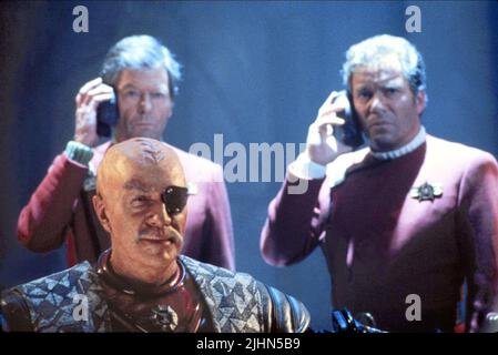 CHRISTOPHER PLUMMER, DEFOREST KELLEY, William Shatner, Star Trek VI: Das unentdeckte Land, 1991 Stockfoto