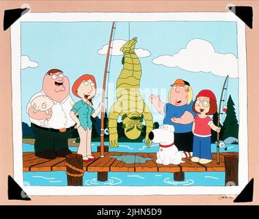 STEWIE GRIFFIN, Peter Griffin, LOIS GRIFFIN, Brian Griffin, CHRIS GRIFFIN, MEG GRIFFIN, Family Guy, 1999 Stockfoto