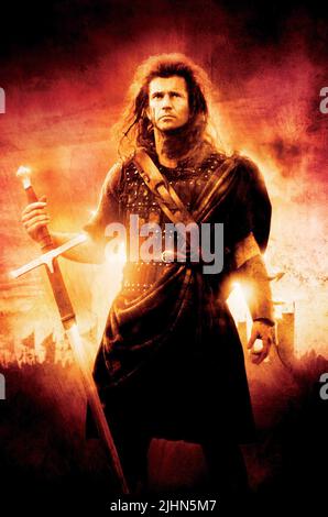 MEL GIBSON, BRAVEHEART, 1995 Stockfoto