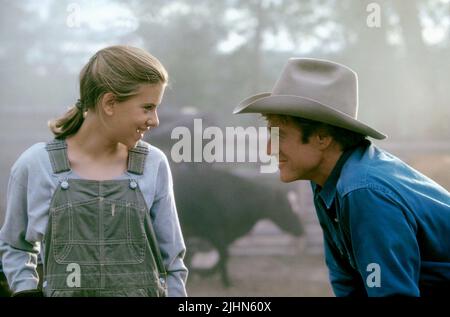 SCARLETT JOHANSSON, Robert Redford, der PFERDEFLÜSTERER, 1998 Stockfoto