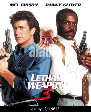 MEL GIBSON, Joe Pesci, Danny Glover, Plakat, Lethal Weapon 3, 1992 Stockfoto