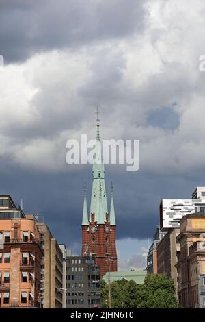 Skyline von Norrmalm in Stockholm Stockfoto