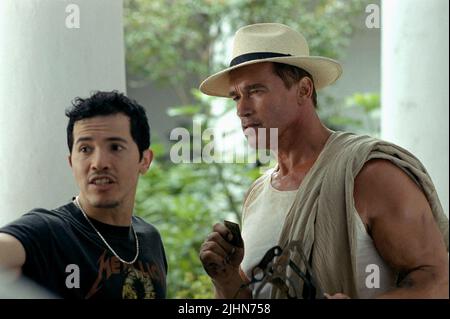 JOHN LEGUIZAMO, ARNOLD SCHWARZENEGGER, KOLLATERALSCHÄDEN, 2002 Stockfoto