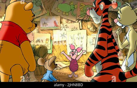 WINNIE THE POOH, ROO, Ferkel, Tigger, Rabbit, die Ferkel Big Movie, 2003 Stockfoto