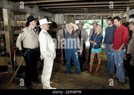 M C GAINEY, Burt Reynolds, Willie Nelson, JESSICA SIMPSON, Seann William Scott, Johnny Knoxville, die Herzöge von Hazzard, 2005 Stockfoto